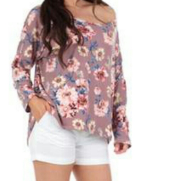 Tops - Women's Oversized Open Shoulder Tunic